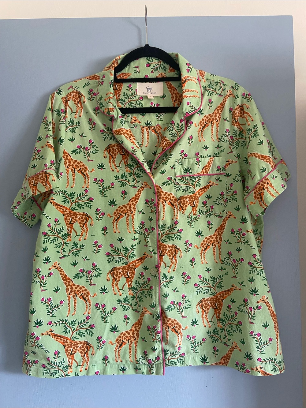 Printfresh Grazing Giraffes Short Pajama Set (M) - Picture 4 of 7